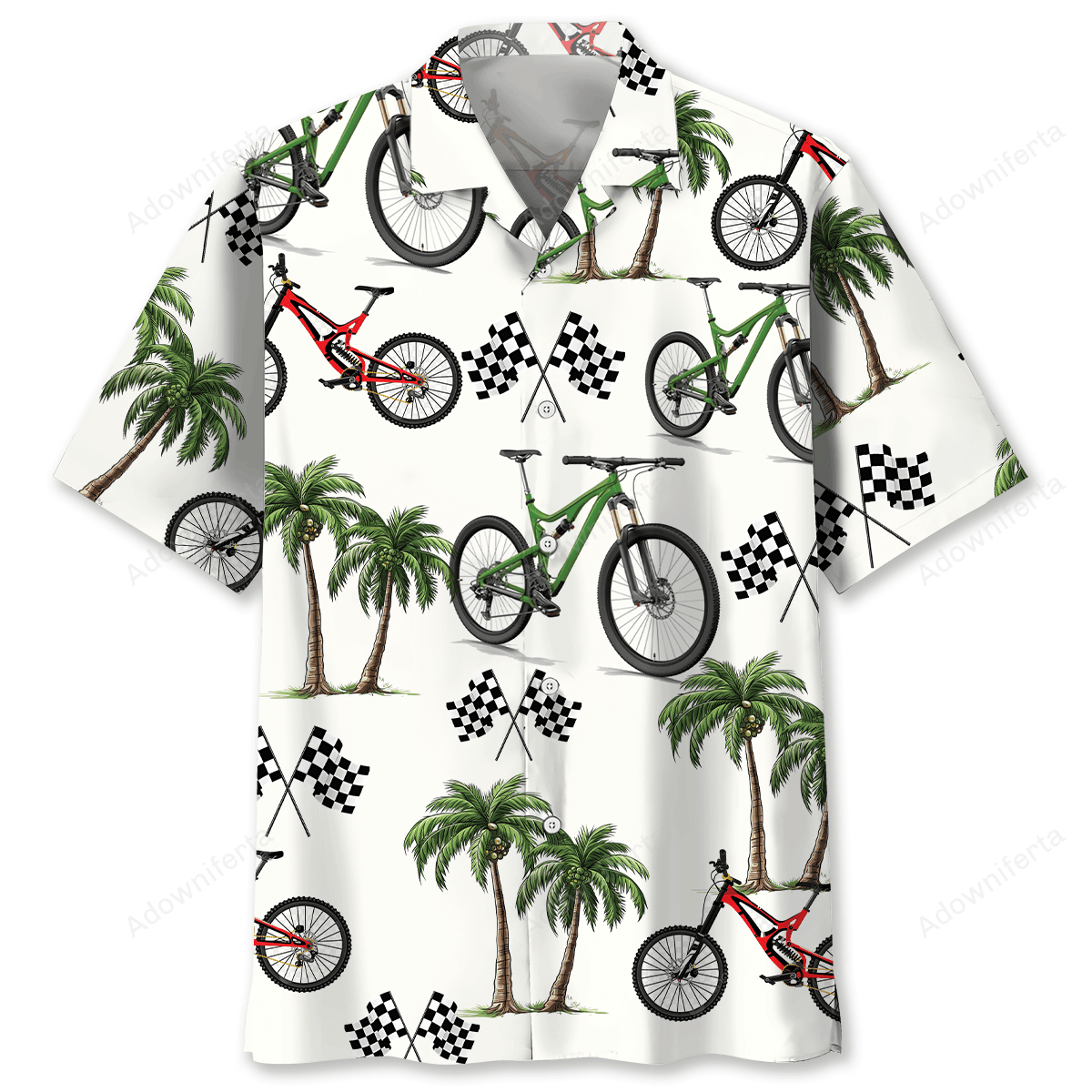 Mountain Bike Racer Hawaiian Shirt