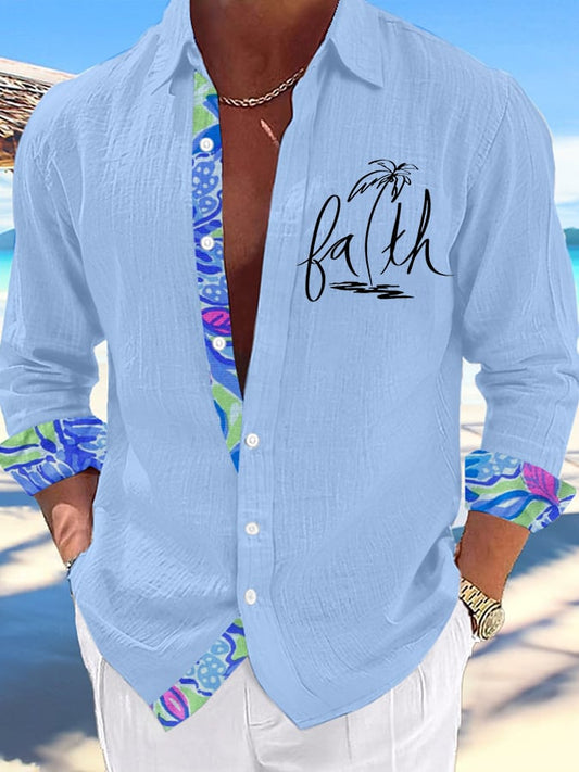 Men's Faith Printed Long Sleeve Shirt