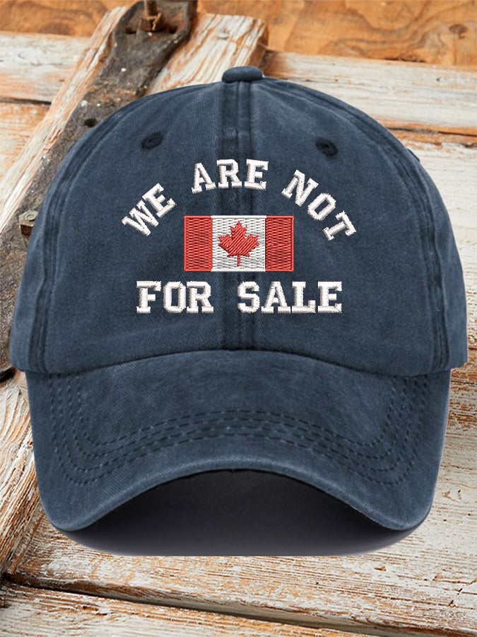 Unisex Canada We Are Not For Sale Printed Baseball Cap