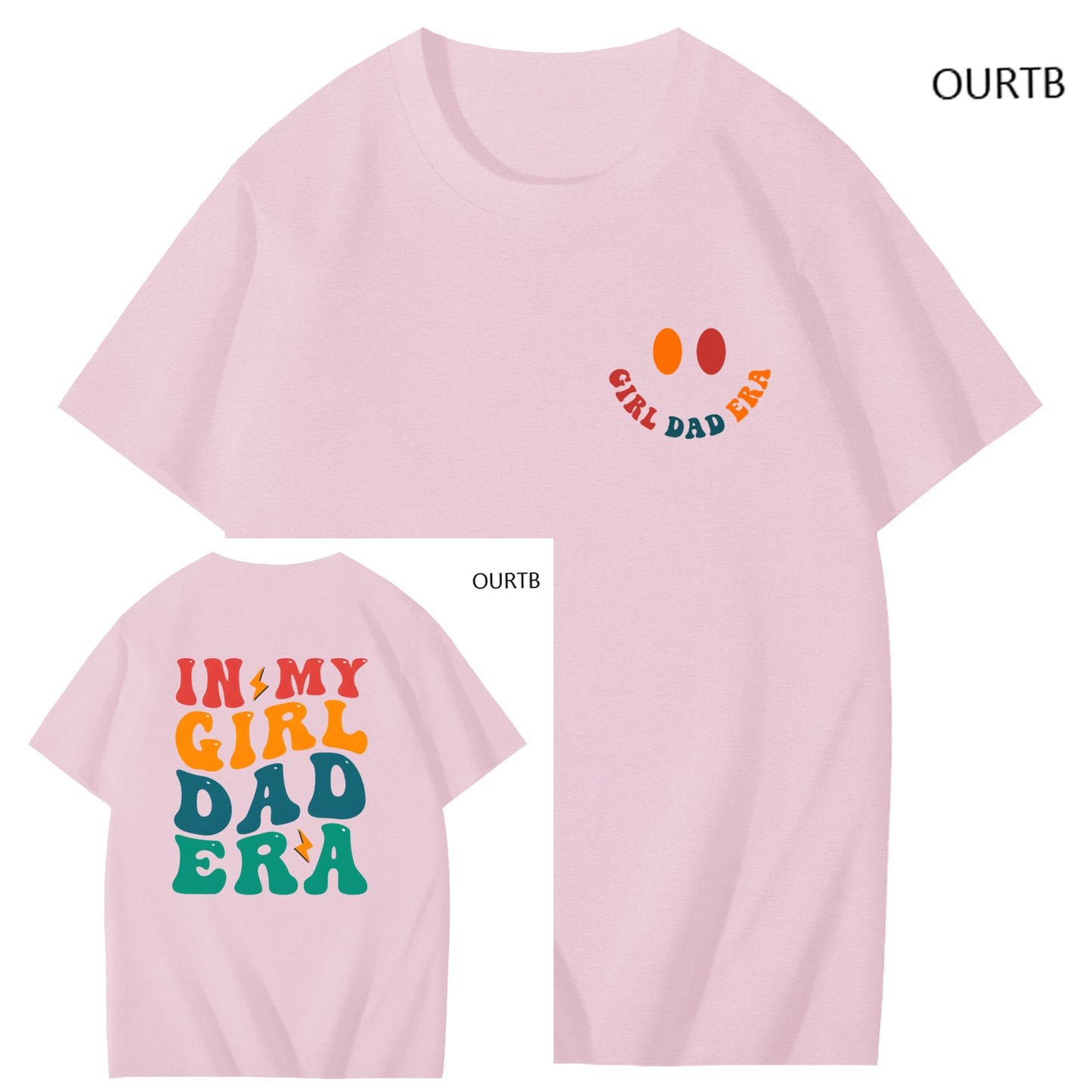 TS Fans In My Girl Dad Era Funny Art Pattern Print T-Shirt