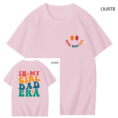 TS Fans In My Girl Dad Era Funny Art Pattern Print T-Shirt