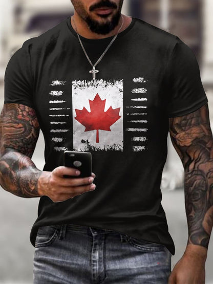 Men's Retro Canada Print T Shirt
