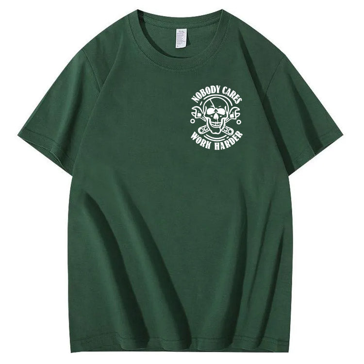 No One Owns You Shit Work Hard  Pattern Print 100%Cotton T-Shirt