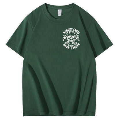 No One Owns You Shit Work Hard  Pattern Print 100%Cotton T-Shirt