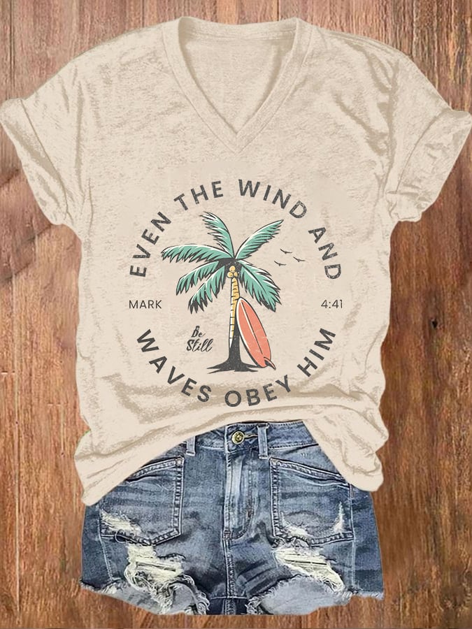 Women'S Casual Christian Scripture Graphic Print Short Sleeve T-Shirt