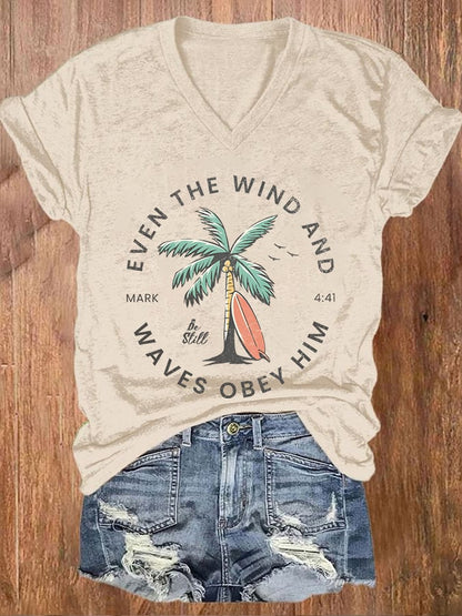 Women'S Casual Christian Scripture Graphic Print Short Sleeve T-Shirt