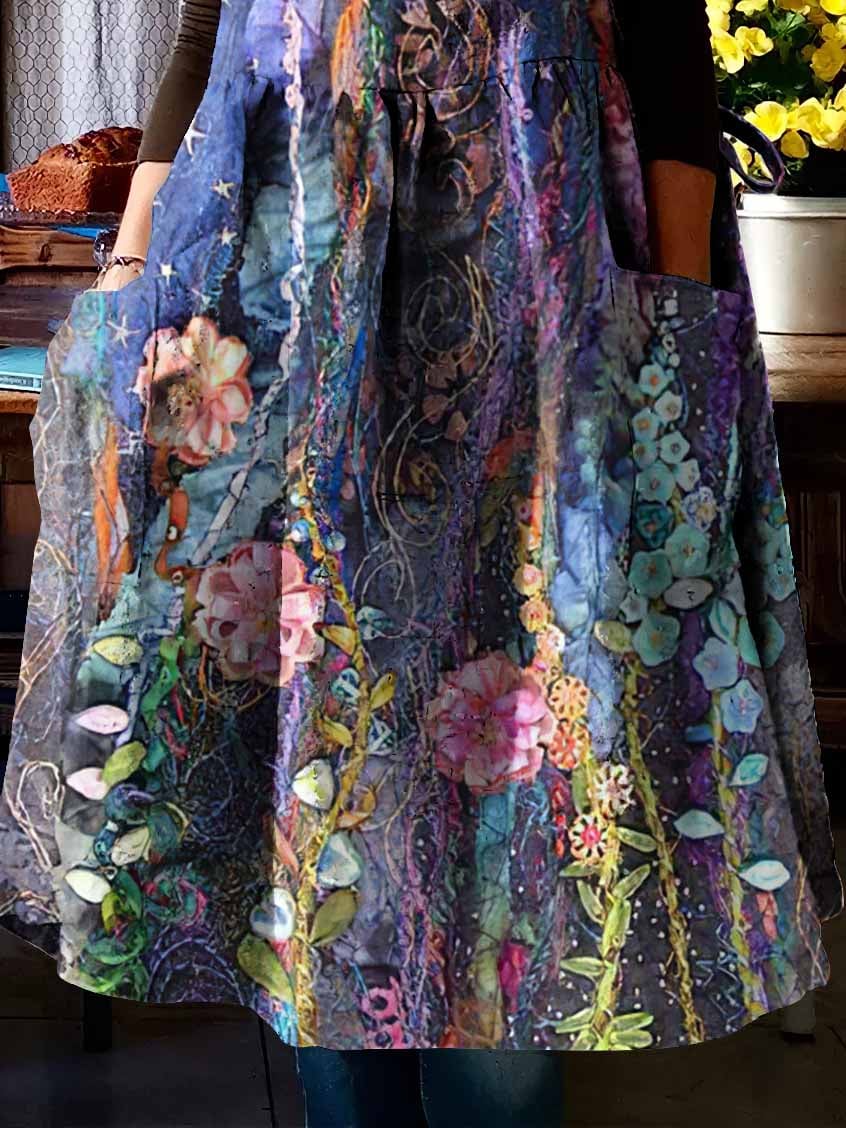 Relaxed Floral Pocket Print Dress