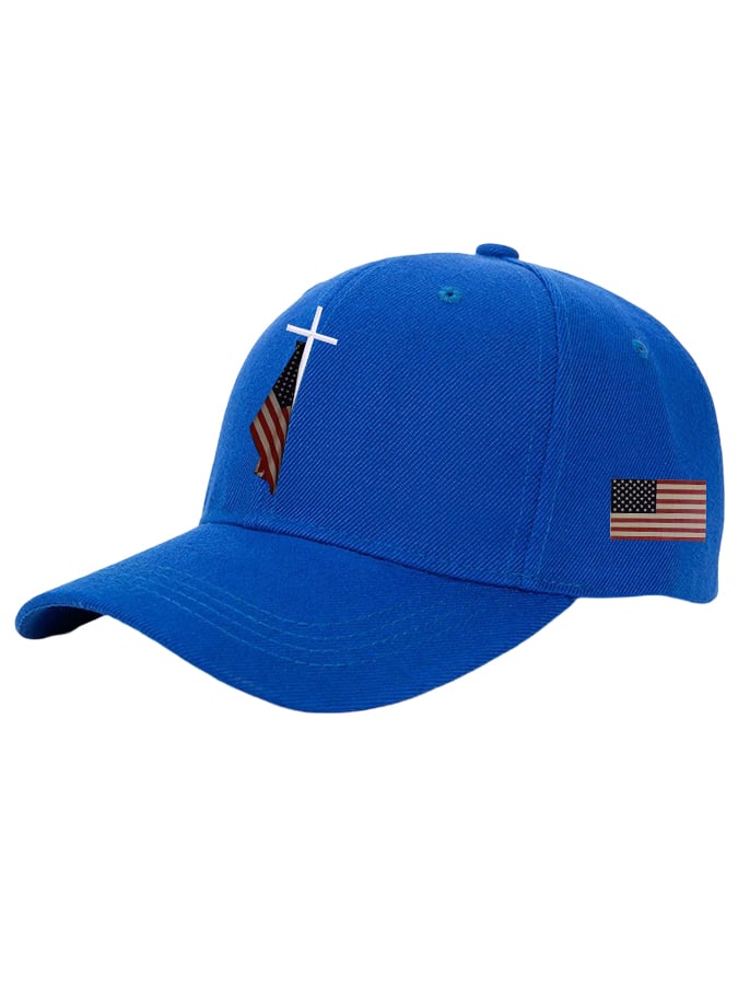 Unisex Flag Cross Print Baseball Cap