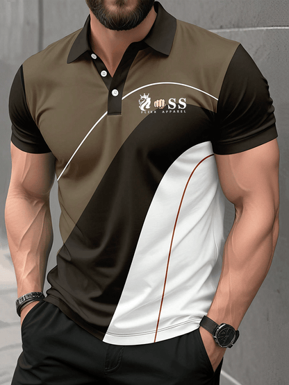 Lässiges Poloshirt für Herren mit Buchstabendruck