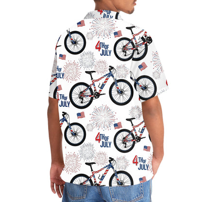 Mountain Bike Independence Day Hawaiian Shirt