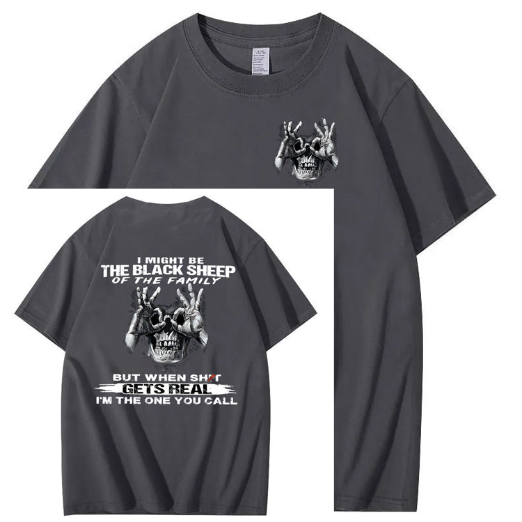 The Blacksheep Of  The Family Pattern Print 100%Cotton T-Shirt