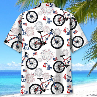 Mountain Bike Independence Day Hawaiian Shirt