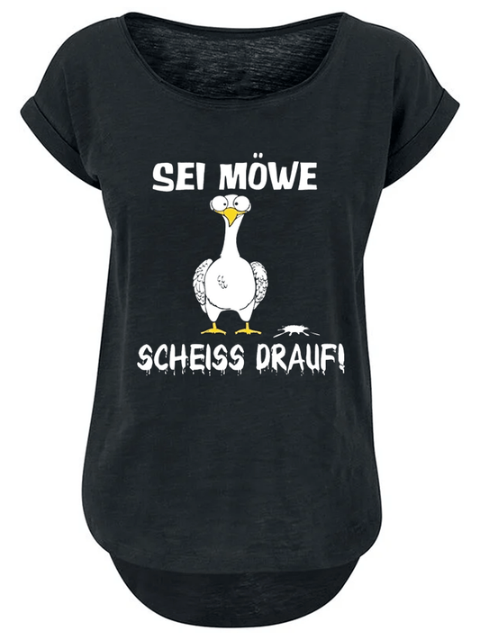 “BE A SEAGULL, GIVE A FUCK!” Women's round-neck T-shirt