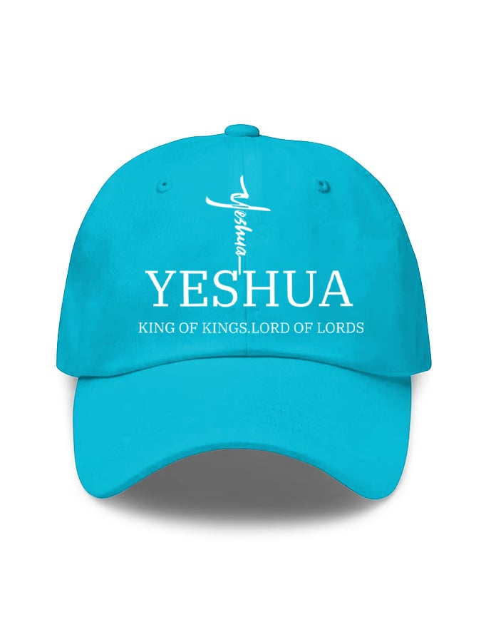 Unisex Flag Cross “Yeshua King OF Kings Lord Of Lords” Print Baseball Cap