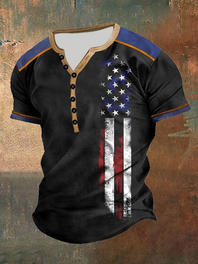 Men's Indepedence Day Print Top