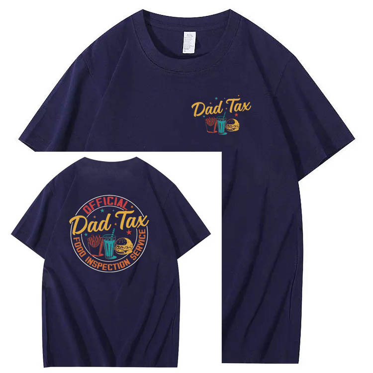 Official Dad Tax Pattern Print 100%Cotton T-Shirt