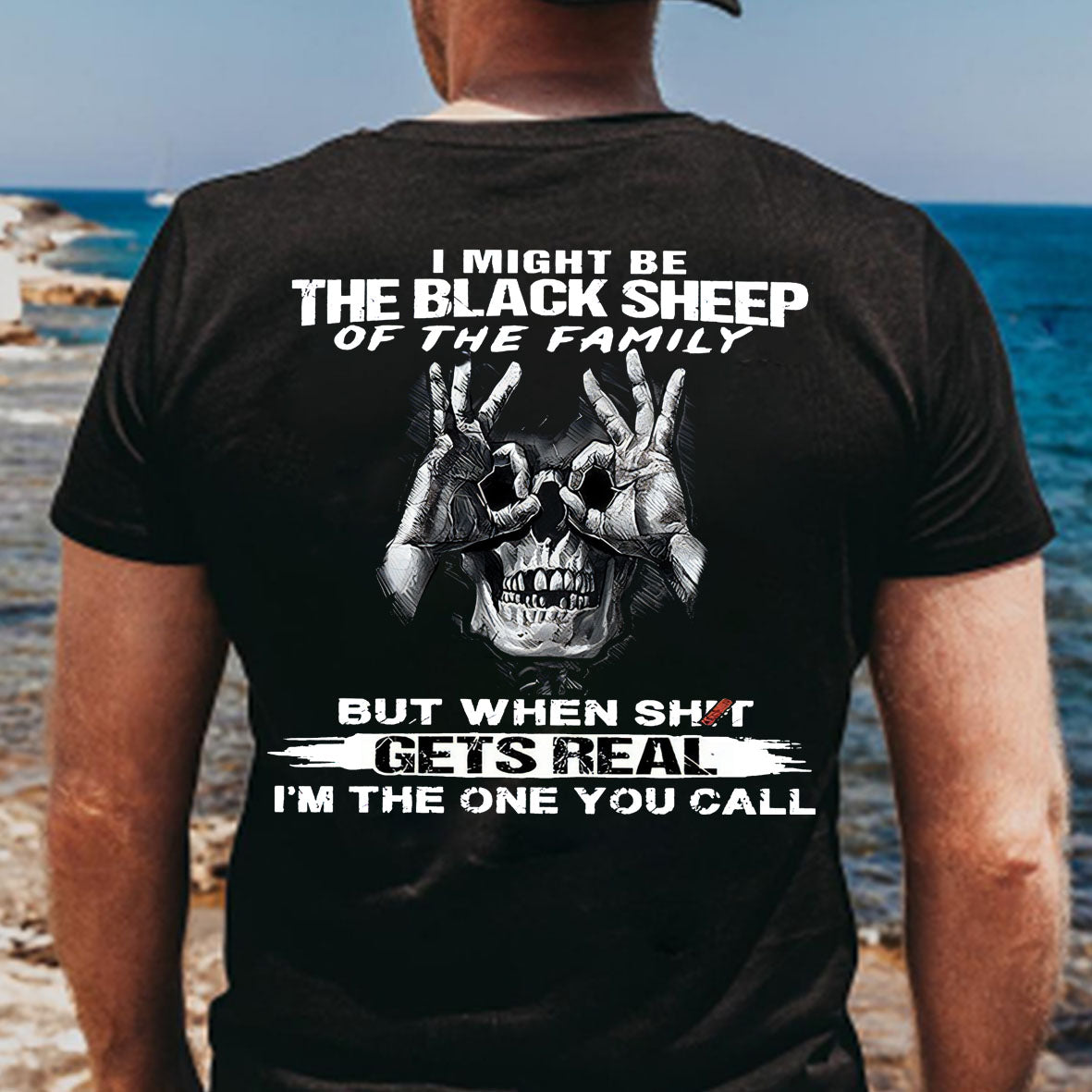 The Blacksheep Of  The Family Pattern Print 100%Cotton T-Shirt