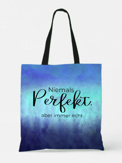 Canvas-Tasche mit Aufdruck „Inspirierende Zitate“ (Deutsch)