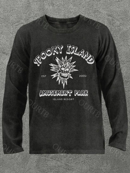 Spooky Island Halloween Cotton Long Sleeve T-Shirt