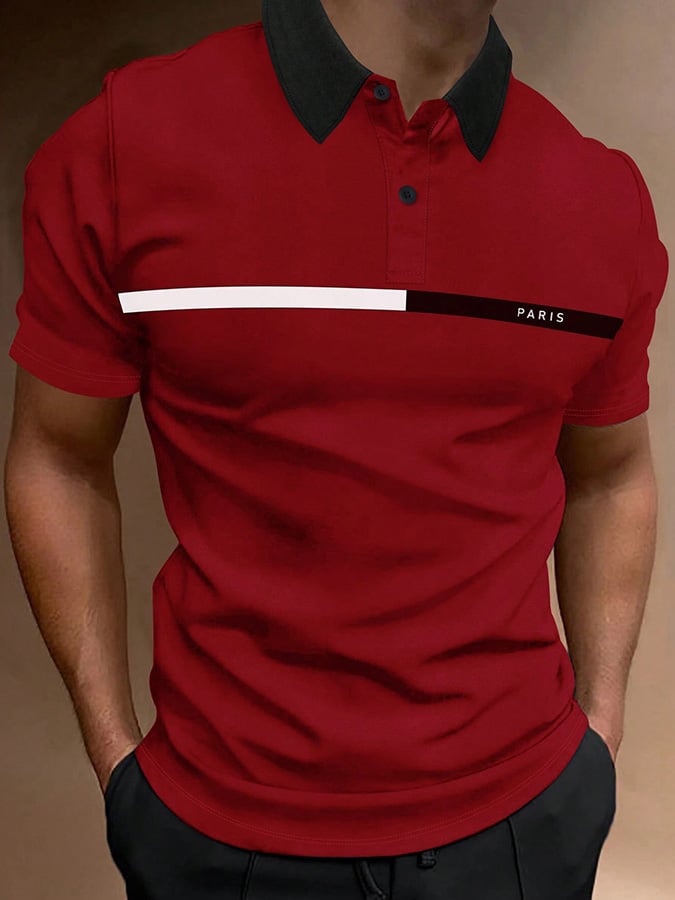 Lässiges Poloshirt mit Aufdruck für Herren
