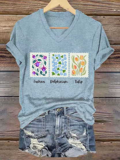 Women's  FTD Print Casual T-Shirt