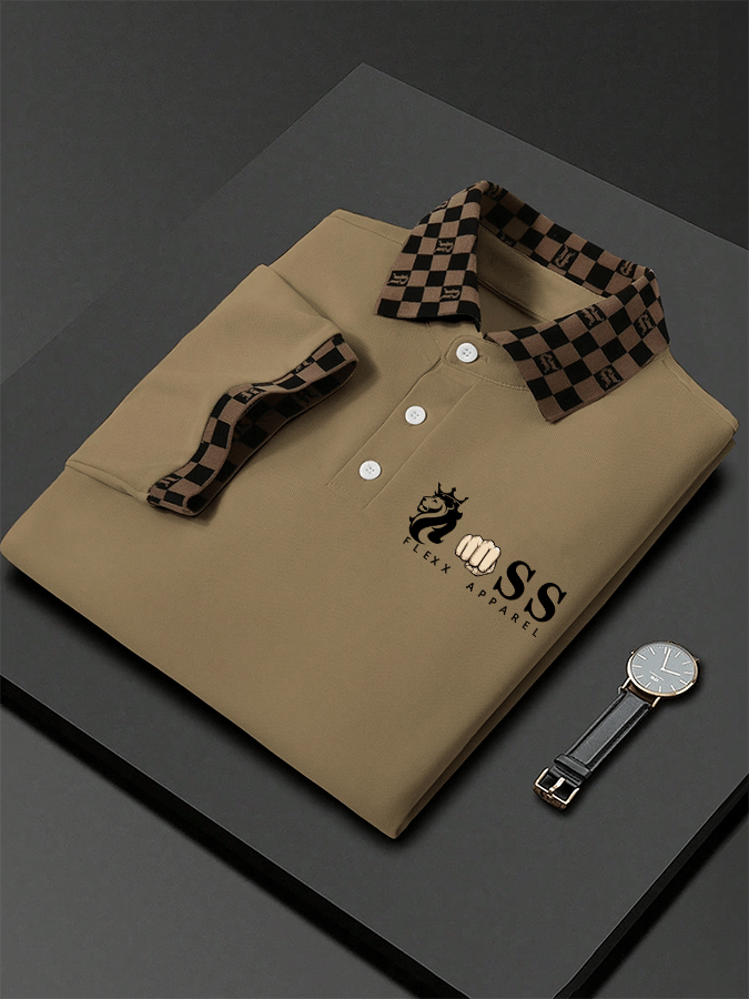 Lässiges Poloshirt für Herren mit Buchstabendruck