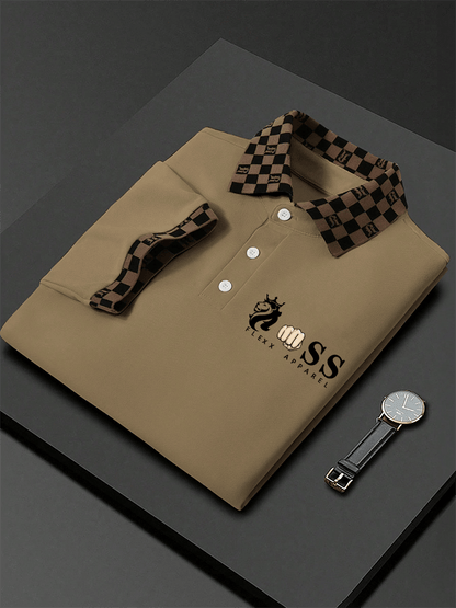 Lässiges Poloshirt für Herren mit Buchstabendruck