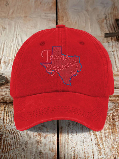Retro Texas Strong Print Baseball Cap