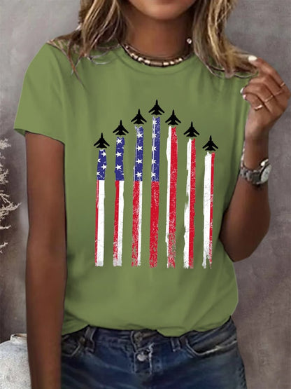 🔥Last Day 49% Off🔥Women's Red White Blue Print T-shirt