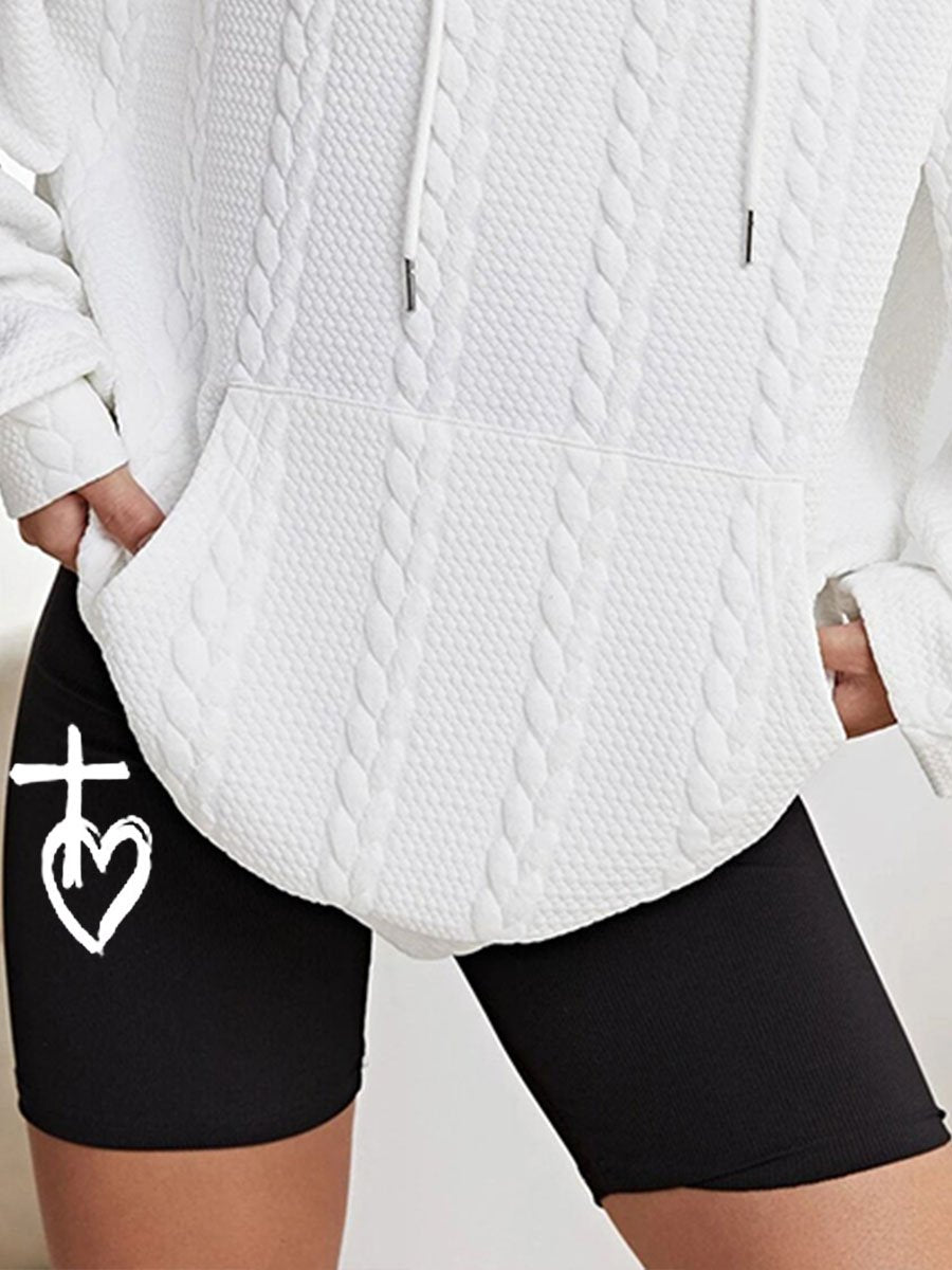 Women's Faith Jesus Has My Back Cross Print Leggings