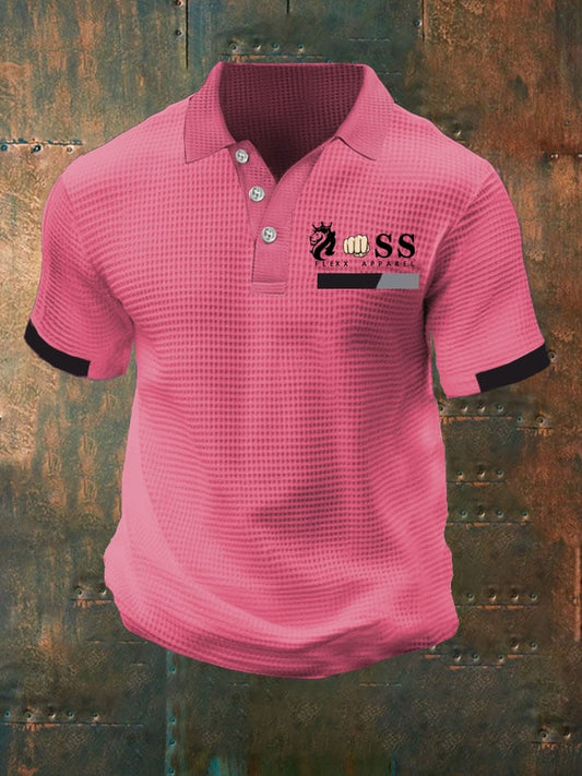 Business-Poloshirt mit Waffel-Print für Herren