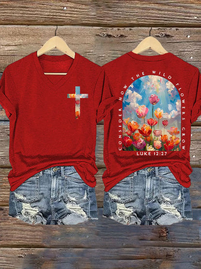 Consider  How The Wild Flowers Grow  Print T-shirt