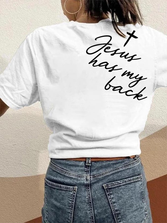 Women's Jesus Has My Back Casual Tee