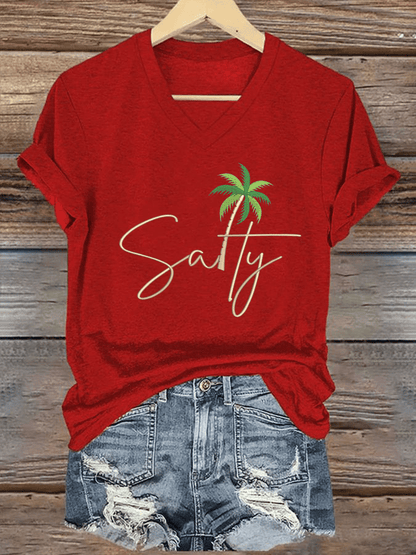 Women's Salt & Light Faith Print V-Neck T-Shirt
