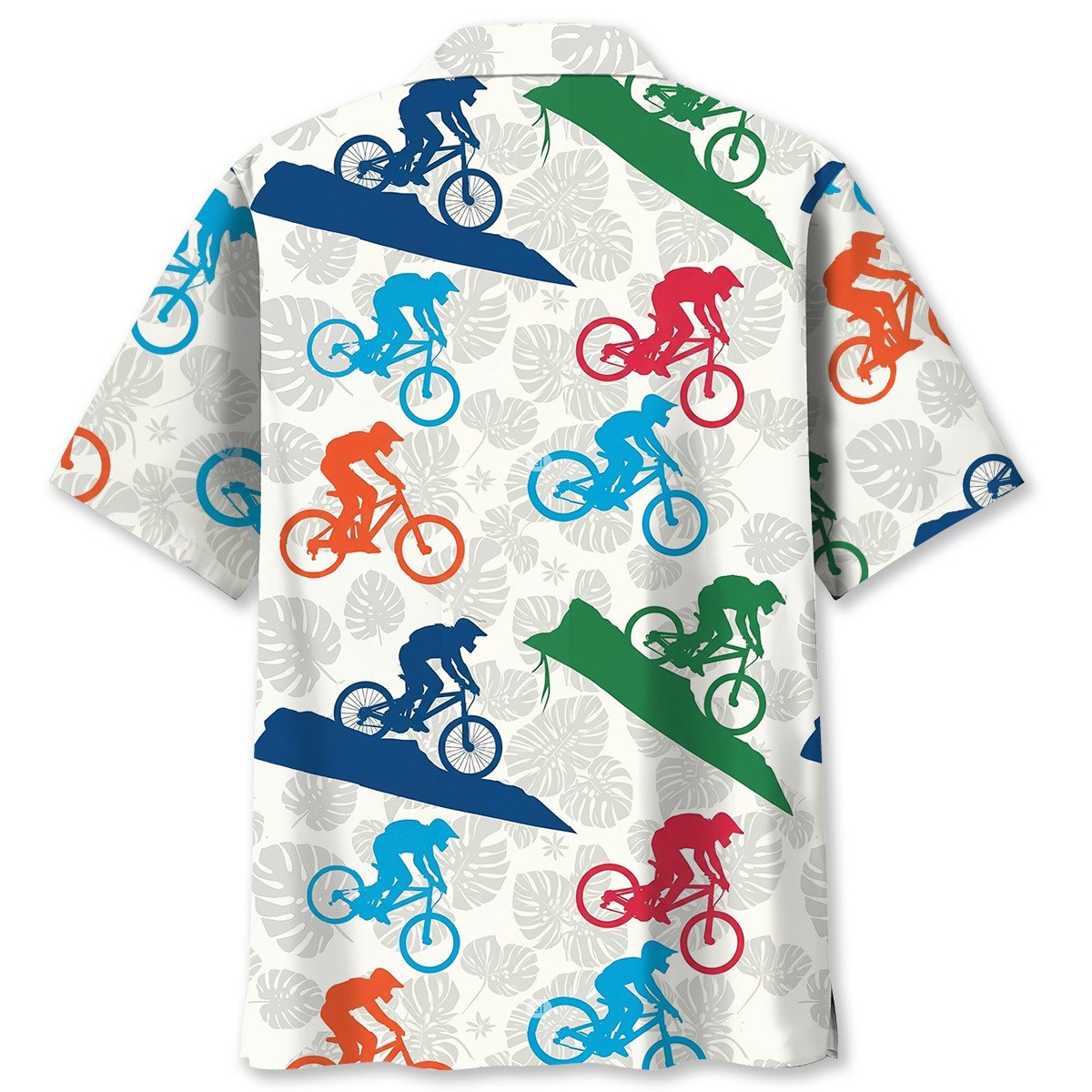 Mountain Bike Down Hill Tropical Hawaiian Shirt