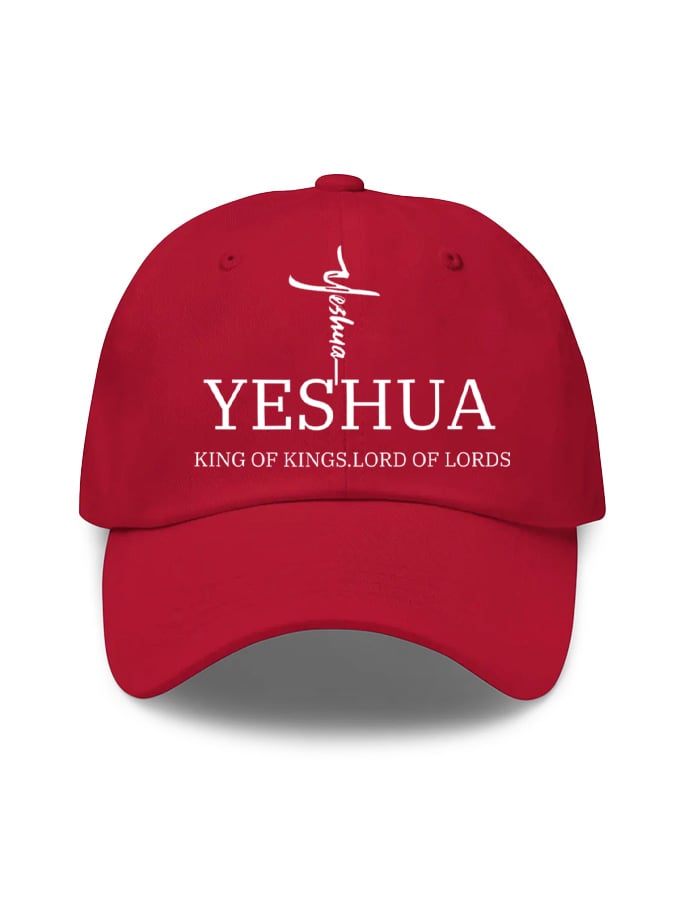 Unisex Flag Cross “Yeshua King OF Kings Lord Of Lords” Print Baseball Cap