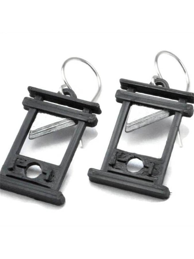 Unisex Retro Personalized Guillotine FDT Earrings