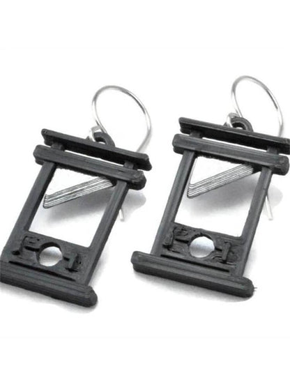 Unisex Retro Personalized Guillotine FDT Earrings