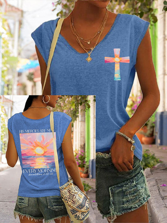 Women's His Mercies Are New Every Morning Feeling Print Tank Top