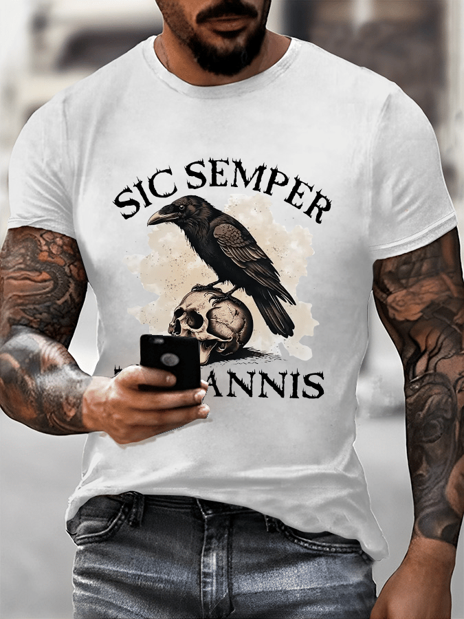 Men's Sic Semper Tyrannis Printed Casual T-Shirt