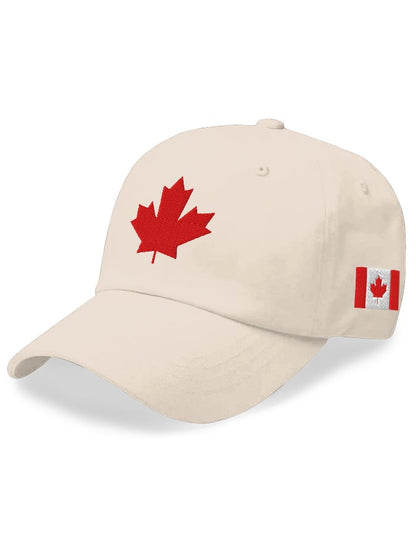 Retro Canadian Maple Leaf Print Baseball Cap
