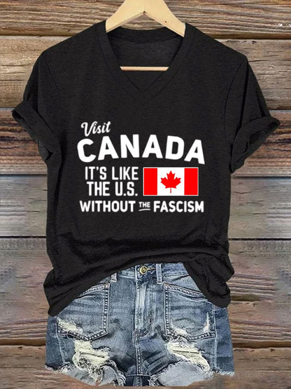 Women's It'S Like The Us Without The Fascism Print T-shirt