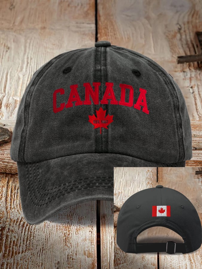 Unisex Canada 1867 Print Baseball Cap