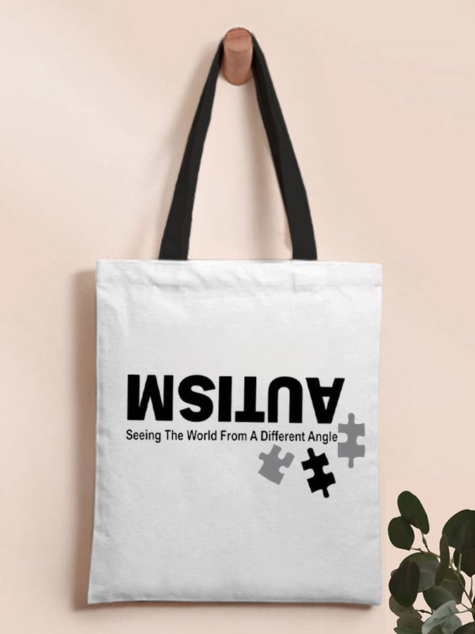 Retro Autism: Seeing The World From A Different Perspective Printed Bag