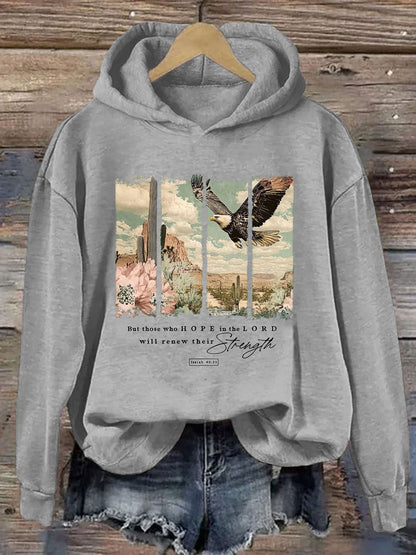 But Those Who HOPE in The LORD Will Renew Their Strength  Isaiah 40:31 Print Hoodie