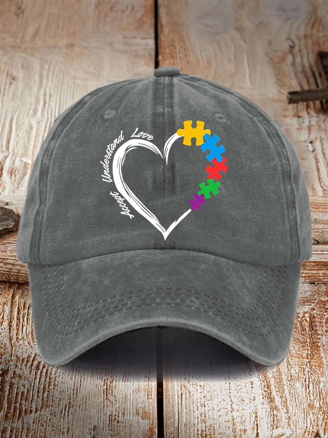 Autism Awareness Print Baseball Cap