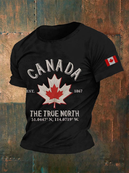 Mens Canada True North Print T-Shirt