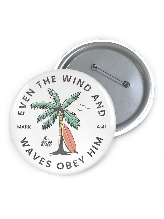 Palm Tree Christian Scripture Brooch