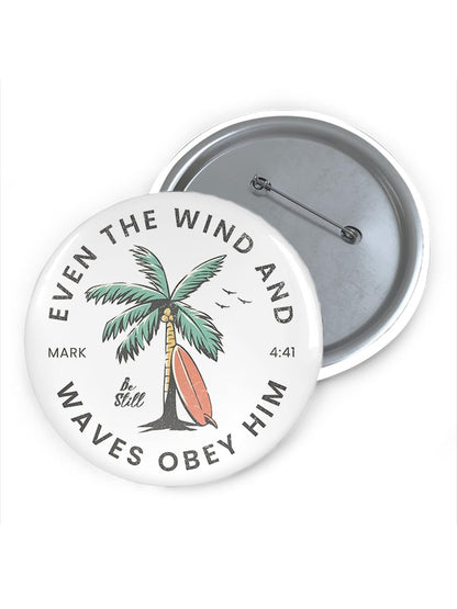 Palm Tree Christian Scripture Brooch
