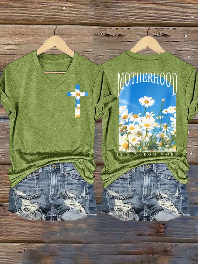 Motherhood is Kingdom Work Print T-shirt